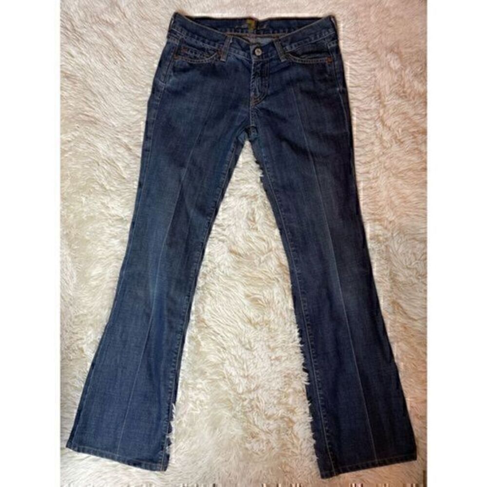 7 For All Mankind Women's Skinny Jeans in Dark Blue Wash